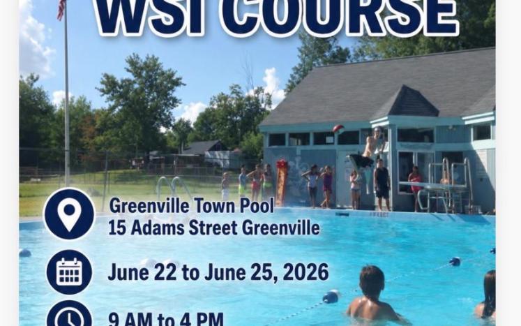 WSI Course, Red cross, pool background, 6/22-6/25 9am-4pm